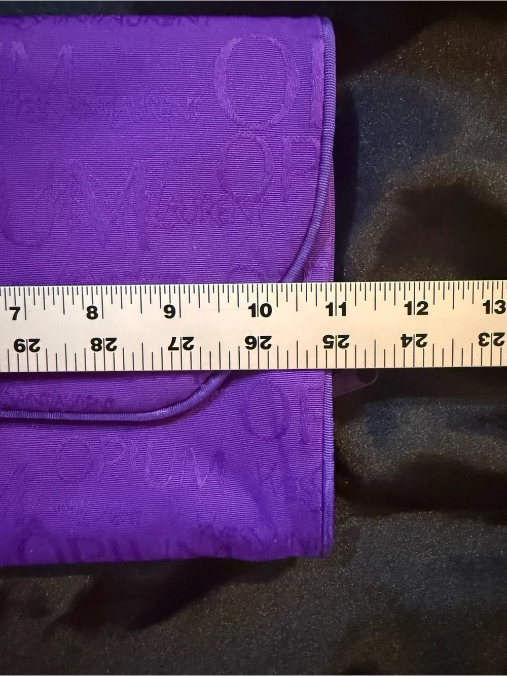 Yves Saint Laurent -Purple Logo Jacquard Clutch/Cosmetic tri fold travel bag